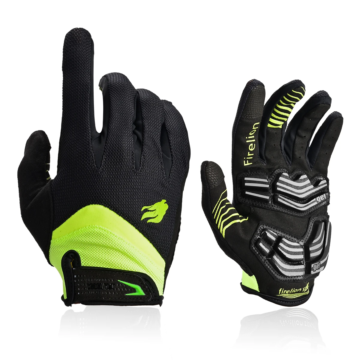 FIRELION Outdoor Full Finger Gel Touch Screen Cycling Gloves Off Road Dirt Mountain Bike Bicycle MTB DH Downhill Motocross Glove 2