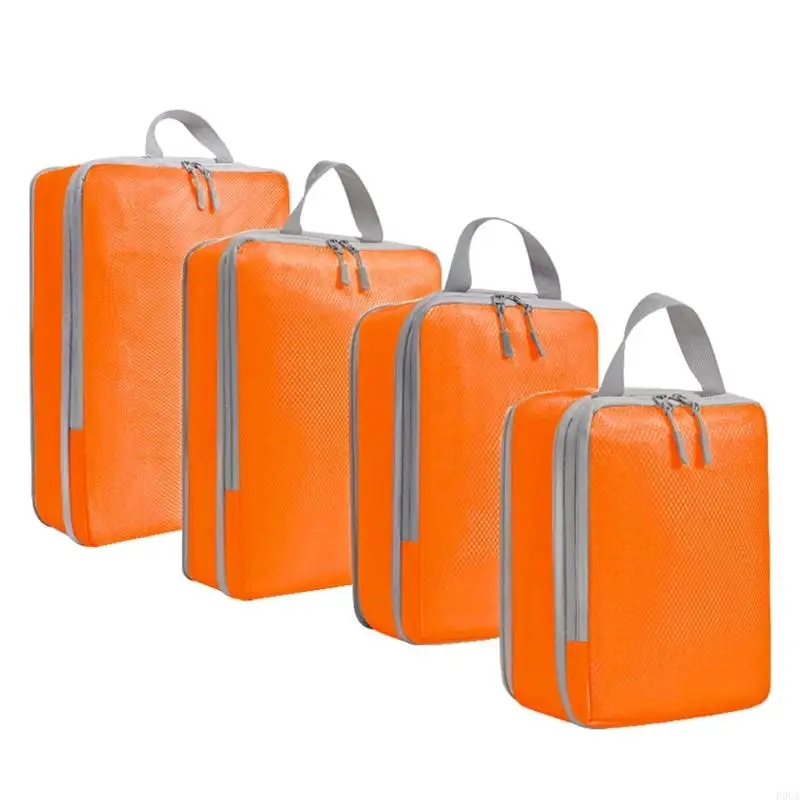 P0UA Set of 4 Multipurpose Compression Organizers Bags Closet and Luggage Storage Bag 5
