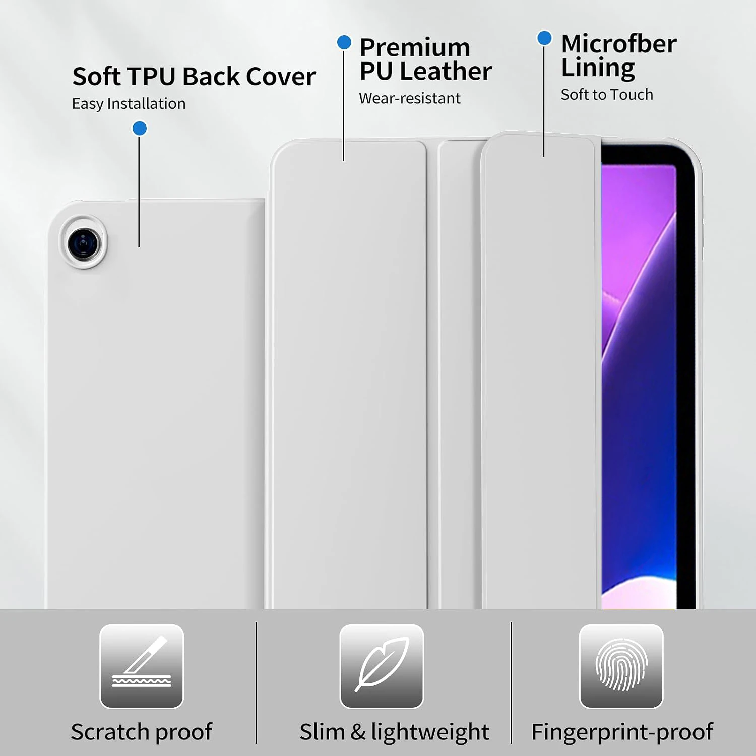 Lenovo Tab M10 Plus Premium Tri-Fold Magnetic Leather Stand Cover