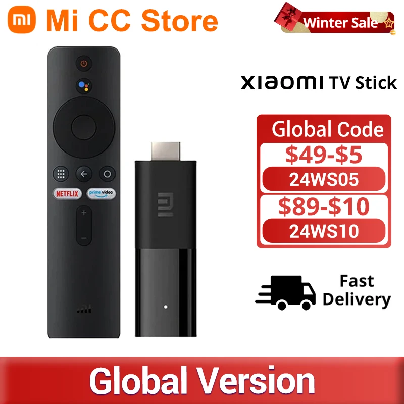  Xiaomi Mi TV Stick, 1GB RAM + 8GB ROM 1080P HDR, Quad