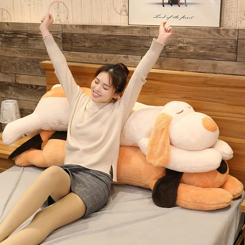 

60/110CM Papa Dog Long Cat Cute Plush Toy Men and Women Models Sleeping Big Stuffed Animal Patung Dolls Plushie