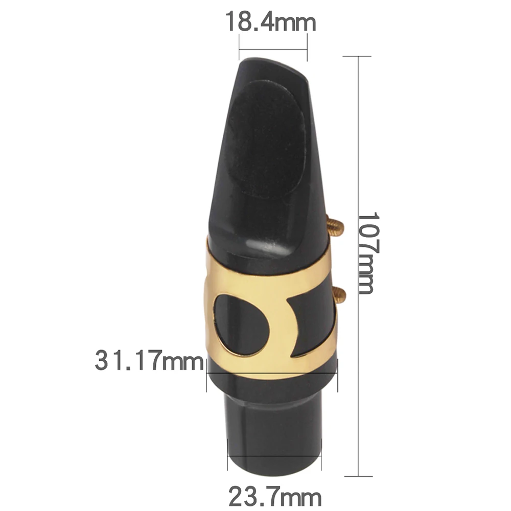 Saxophone Accessories Clarinet Accessories Saxophone Mouthpiece 5 Pcs Set Tenor Alto Soprano Mouthpiece + Cap + Clip Reed Two Tooth Pads Set Woodwind Instrument Accessories