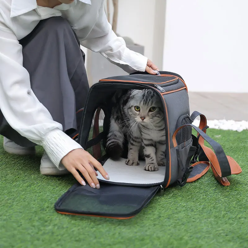 Pet Cat Carrier Backpack Breathable Dog Outdoor Travel Shoulder Bag for Small Dogs Cats Portable Packaging Carrying Pet Supplies pet carrier backpack,pet bag,pet carrier bag
