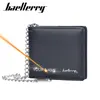 Baellerry 2022 New Men Short Wallets Small Card Holder Name Customized Luxury Male Purse Photo Holder Fashion Chain Men's Wallet 1