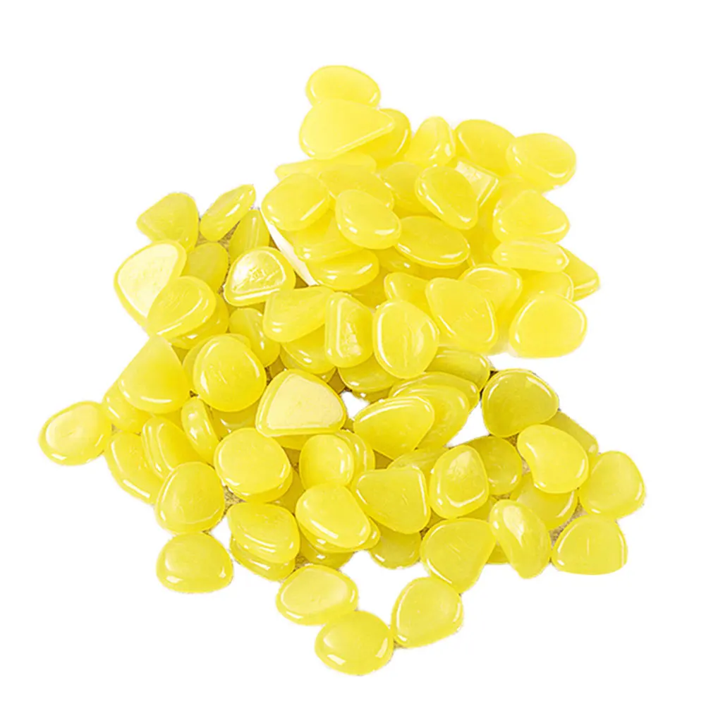 【Exclusive】 100Pcs Outdoor Decorative Stones Multifunction Glow Dark Pebbles Glow Dark Rocks Reusable for Aquarium Fish