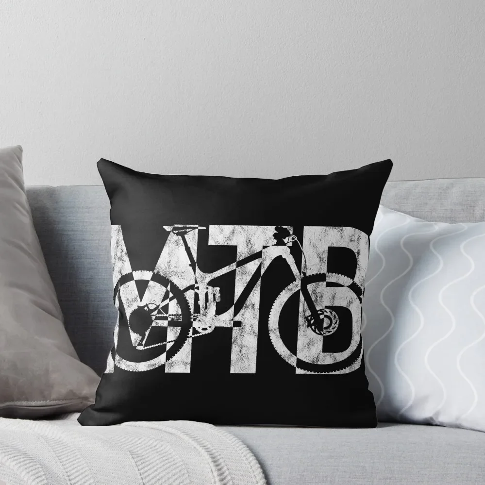 

mountain bike MTB cycling cyclist mountain biker gift idea Throw Pillow covers for pillows Sofa Cushion Cover