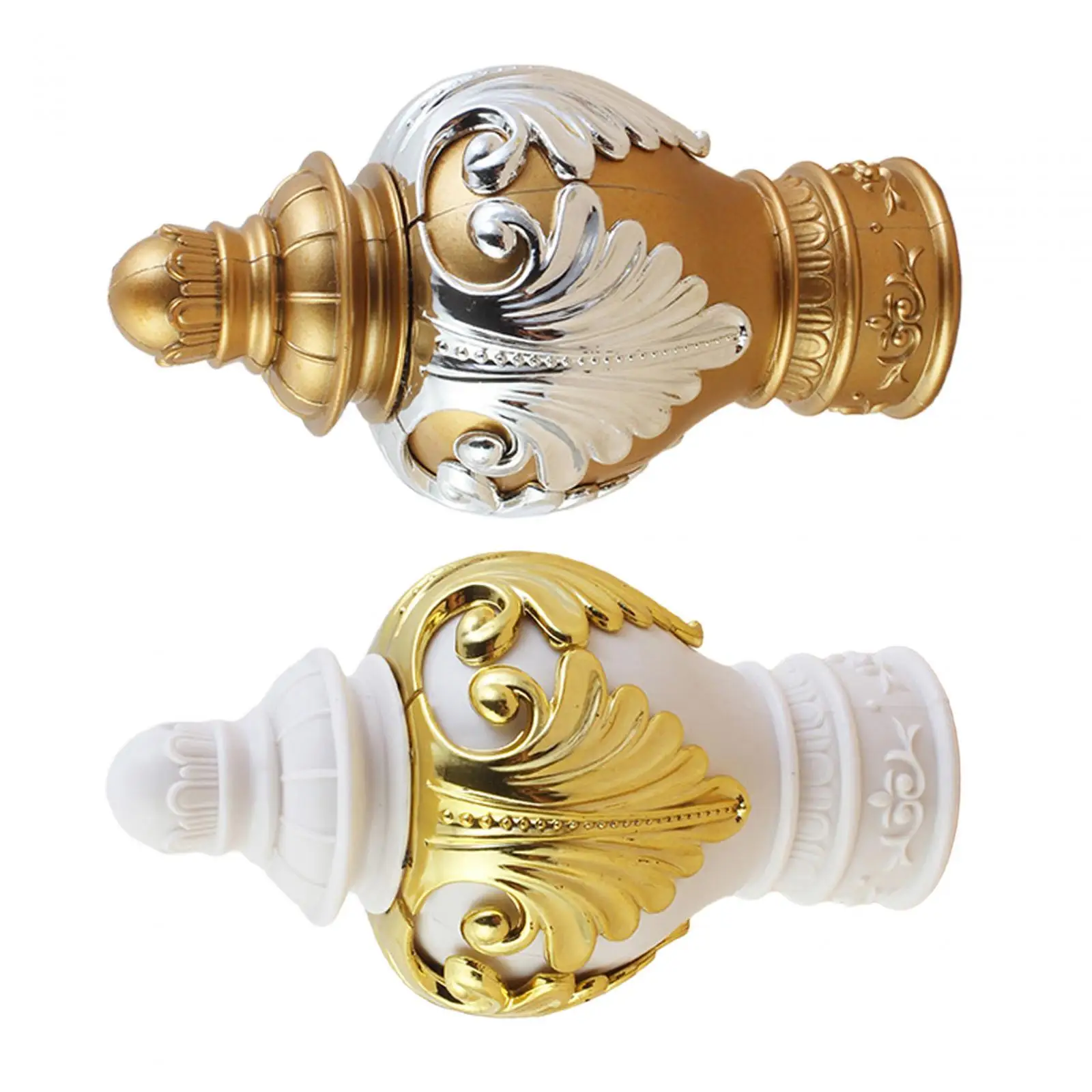 Curtain Rod End Caps Curtain Accessories Drape Rod Finials Curtain Finials for Home Living Room Bedroom Bathroom Decoration