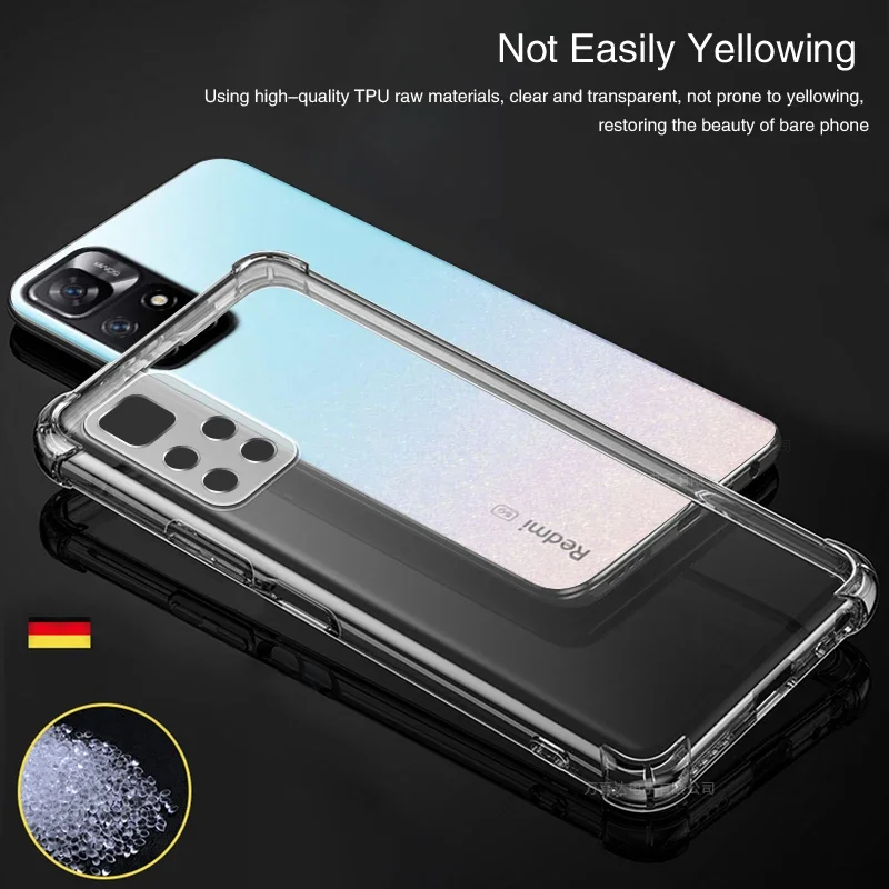 Clear Soft Silicone Shockproof Phone Case with Airbag Cushioning