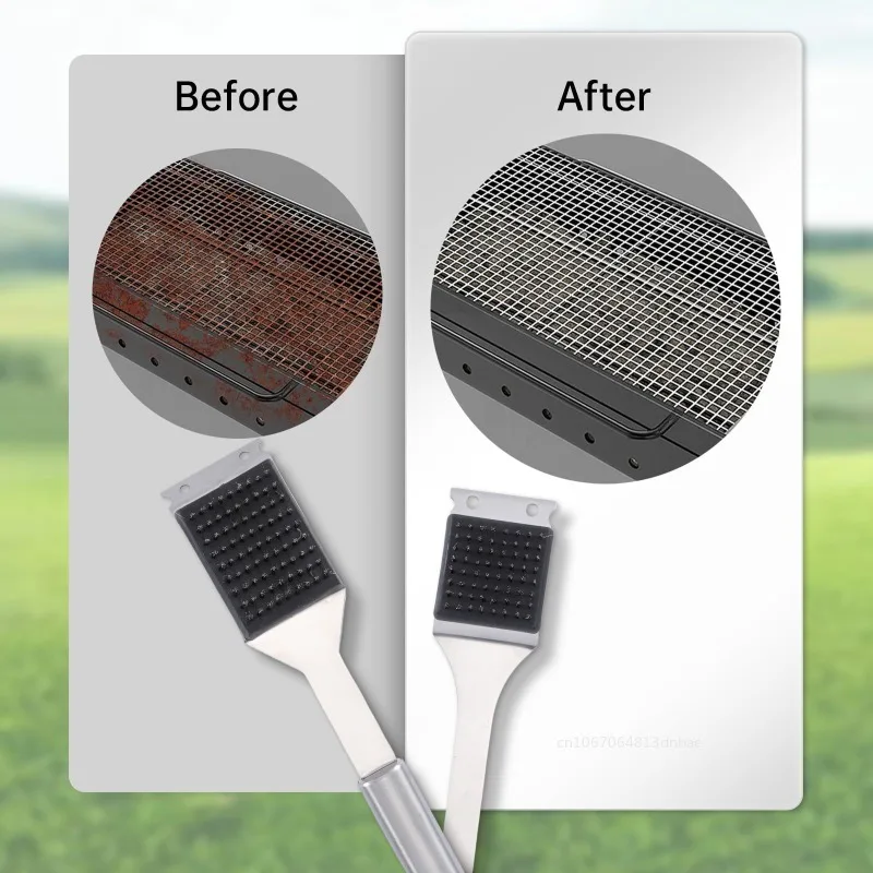 Grill Brush and Scraper, Wire BBQ Grill Brush for Outdoor Grill,16.5&rdquo;/14'' Cleaning BBQ Accessories, Safe Cleaner Brushes