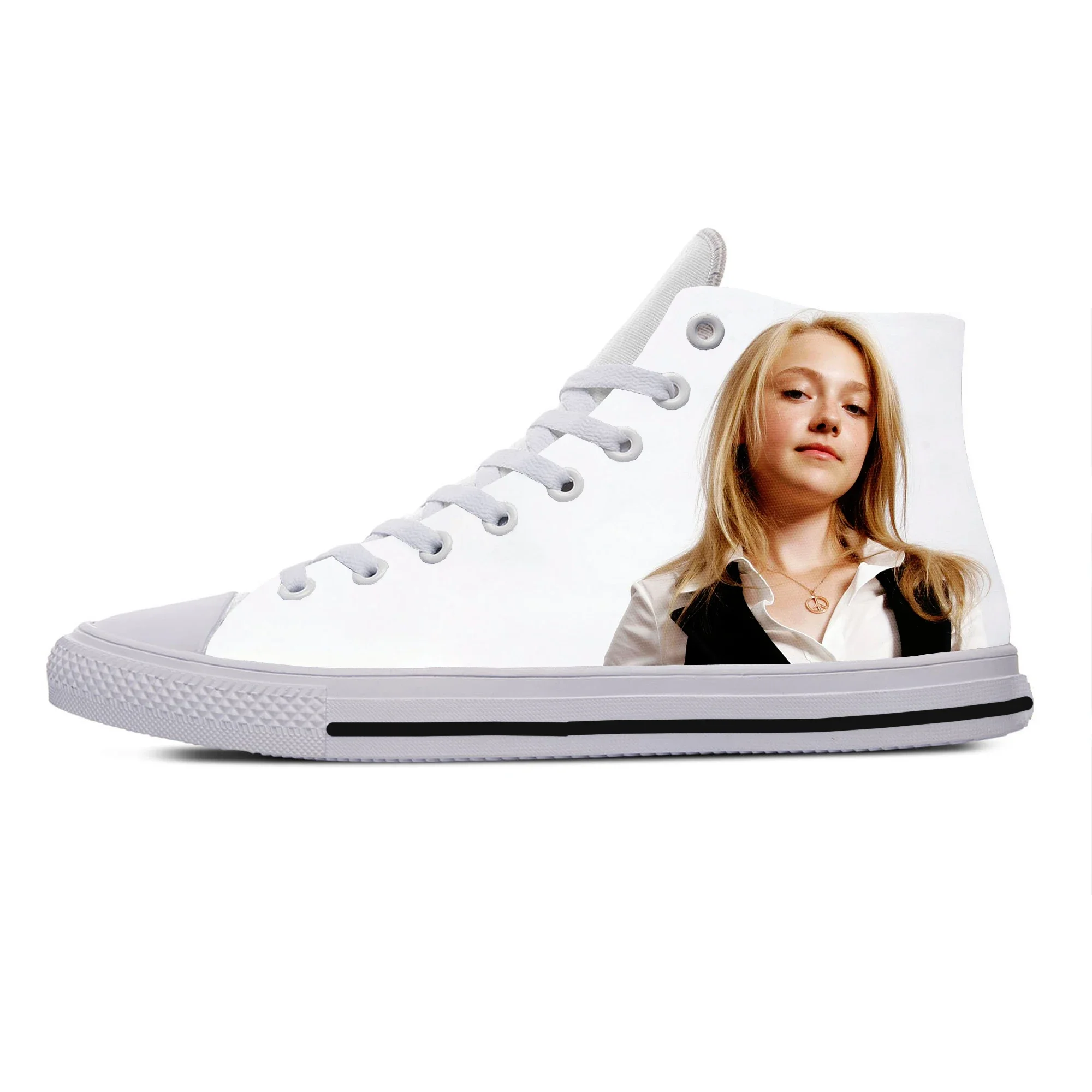 Hot Cool Fashion New Summer High Quality Sneakers Latest Casual Shoes Men Women Dakota Fanning High Top Classic Board Shoes
