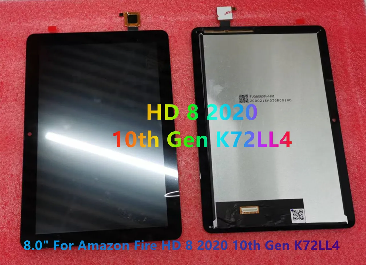 8Inch For  Fire HD 8 HD8 2020 10th Gen K72LL4 LCD Display Touch  Screen Digitizer Glass Assembly 100% Tested - AliExpress