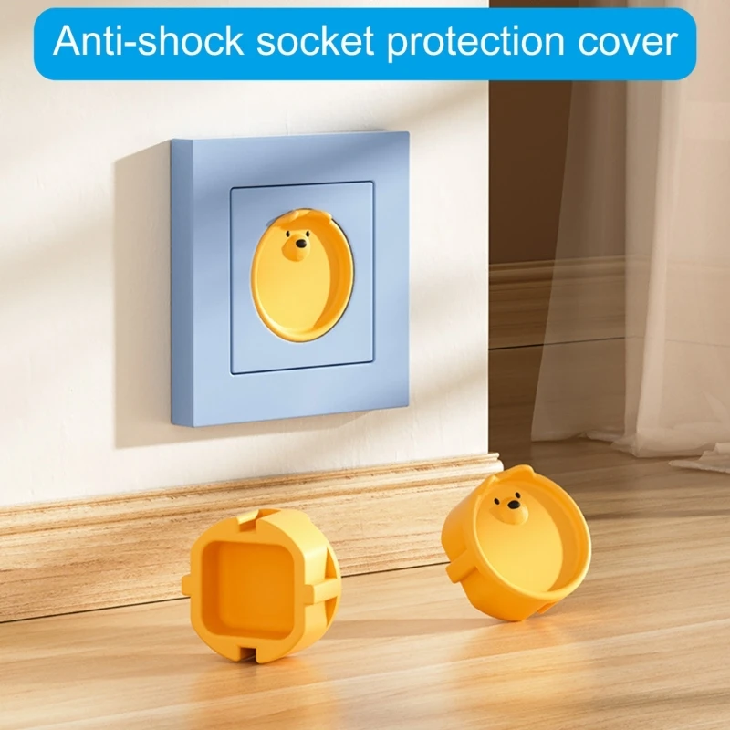 Childproof Power Socket Protective Caps Silicone Dust Proof Cover Infant Safety Electrical Outlet Cover for EU Plugs