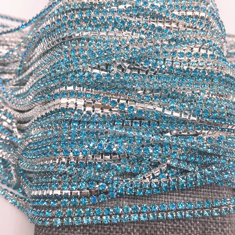 Elegant SS6 2mm Crystal Rhinestone Cup Chain for Jewelry and Fashion DIY Projects