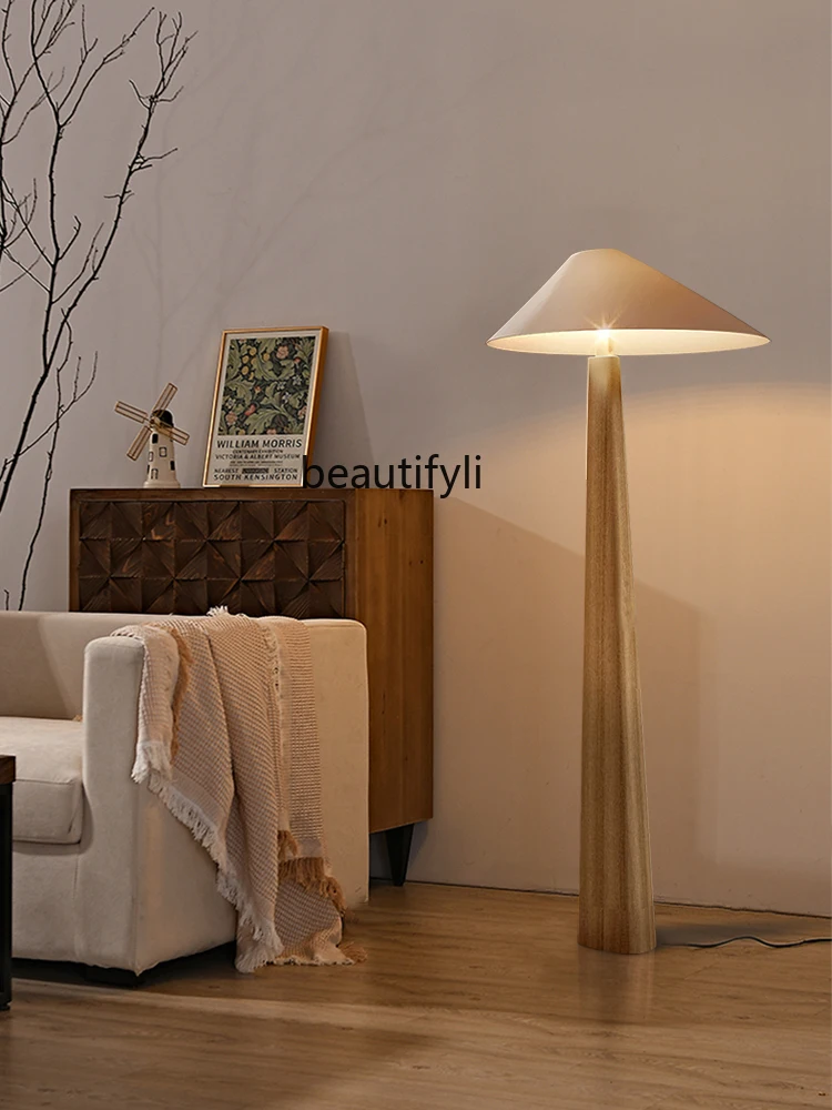 

Silent Style Retro Japanese Style Solid Wood Floor Lamp Living Room Sofa Side Decoration Floor Lamp Zen Chinese Style Floor Lamp