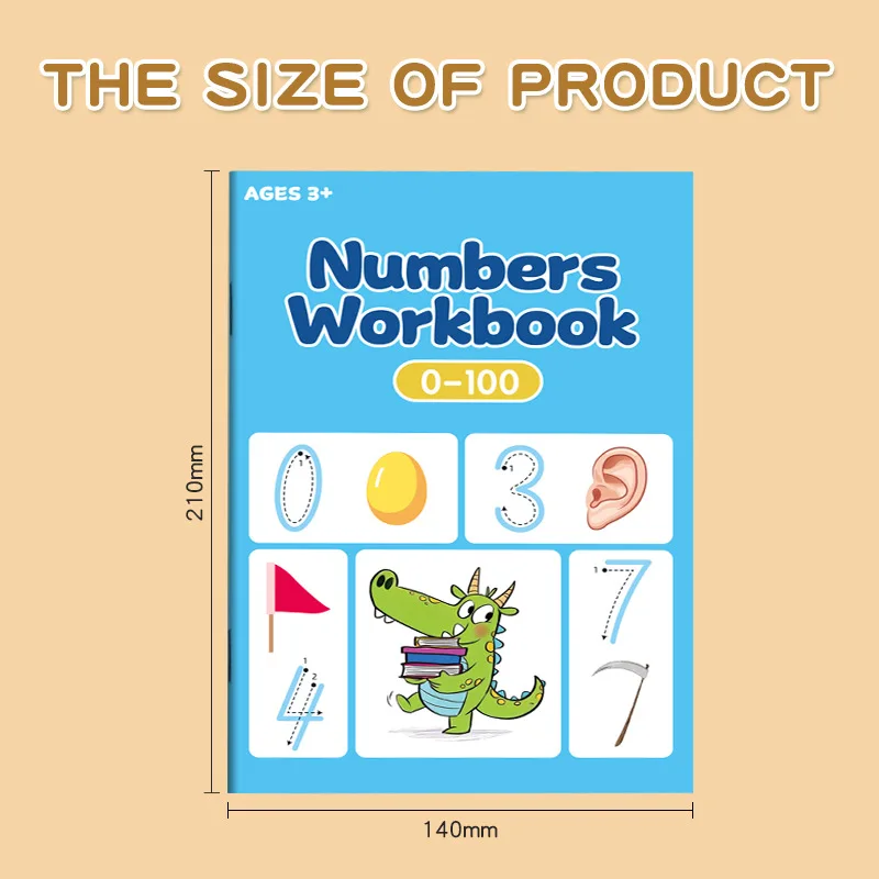 0-100 كتاب تمرينات تعلم الكتابة مصفوفة نقطية نسخ ا...