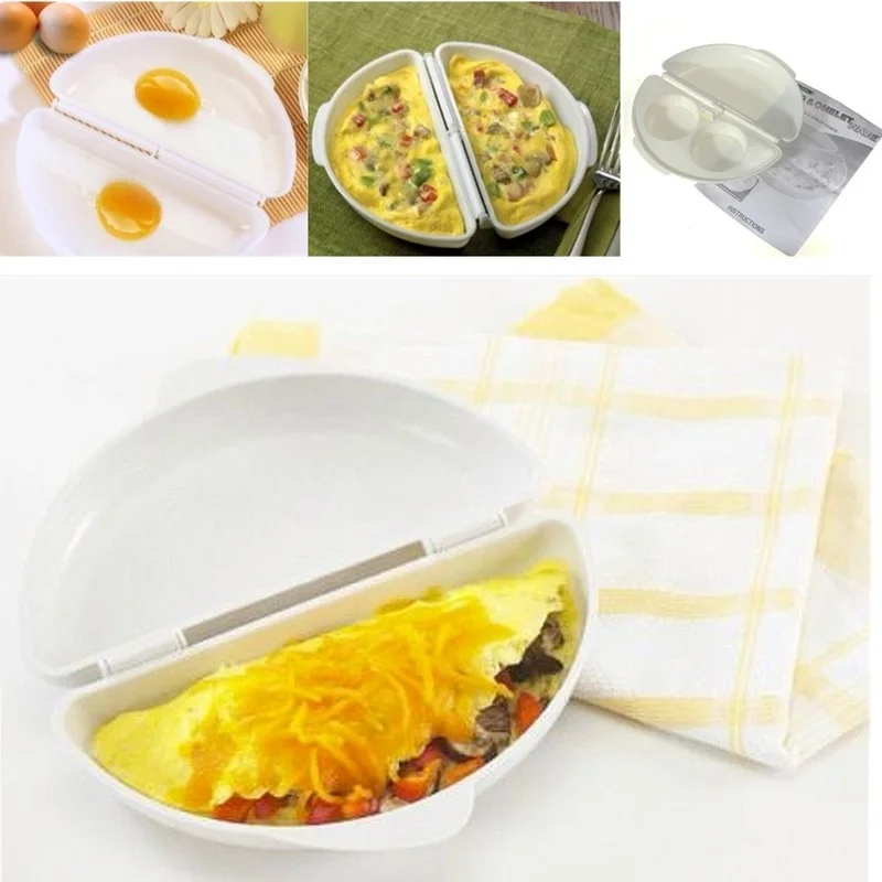 1pcs Best Sale Hign Quality Useful Two Eggs Microwave Omelet