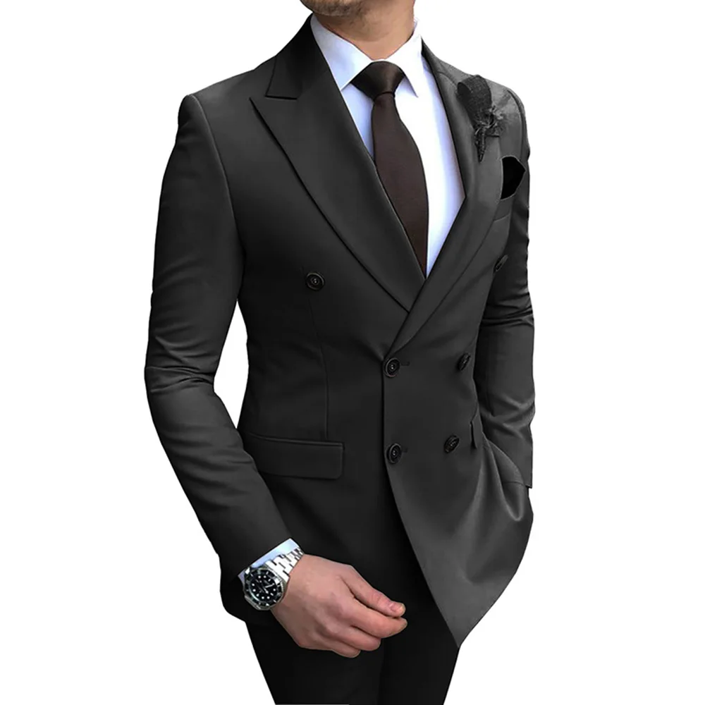 Pink Mens Suit Formal Business Wedding Suits Best Man Blazer Groom Tuxedos Slim Fit（Blazer+Pants） Costume Homme
