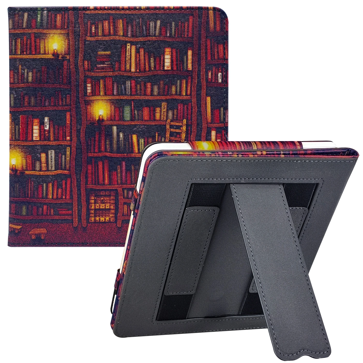 Suporte para Kobo Libra Liberação de 2023-capa de Couro Premium do Plutônio com Alça de Mão Dupla do Sono Automático Wake para Kobo Libra 2