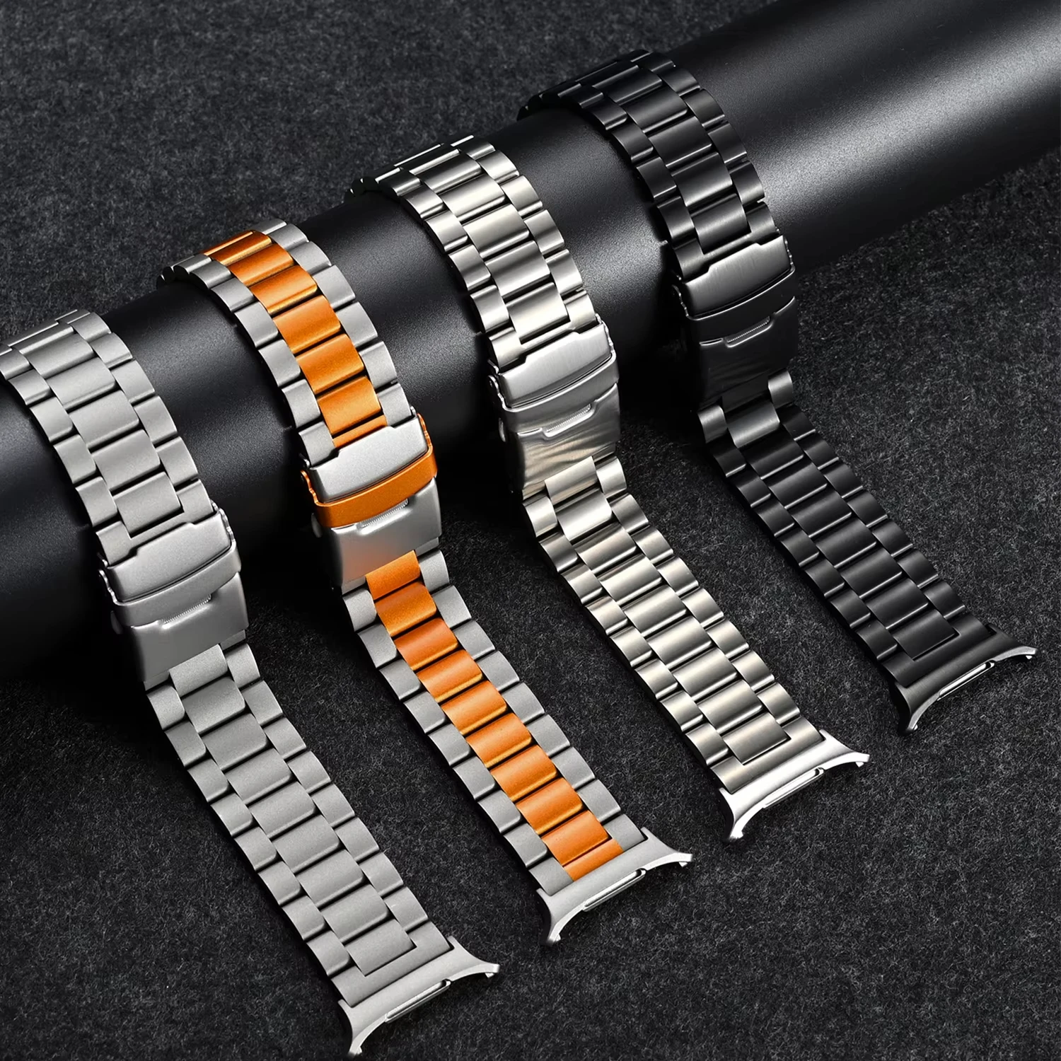 Men's Premium Stainless Steel Business Watch Band - Metal Strap with Elegant Design