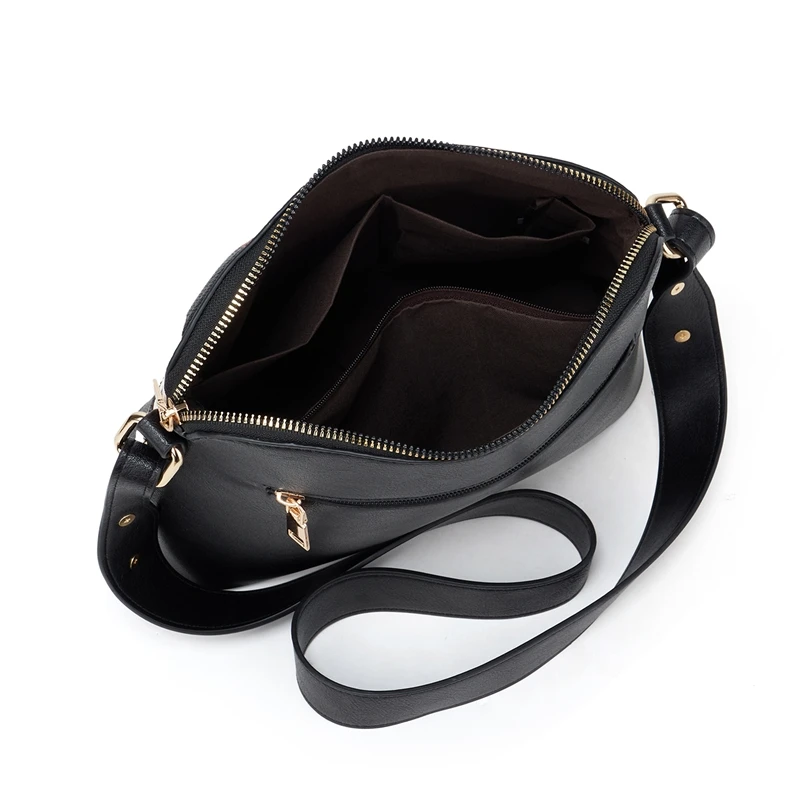 PU Leather Shoulder Bags Women Leisure Purses Tassels Fashion Brown Crossbody Messenger Bag For Shopping School