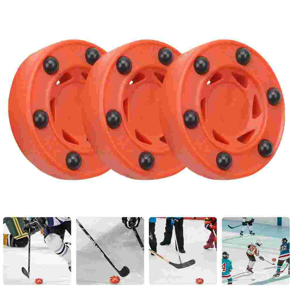 

3 Pcs Puck Hockey Ball for Practicing Training Roller Game Professional Street Inline Nylon Men and Women