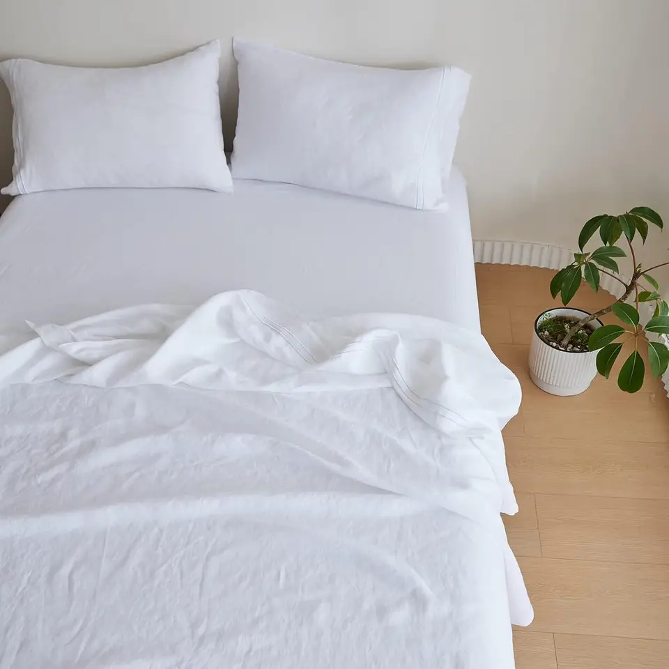 Luxury French Flax Linen Bed Sheet Set