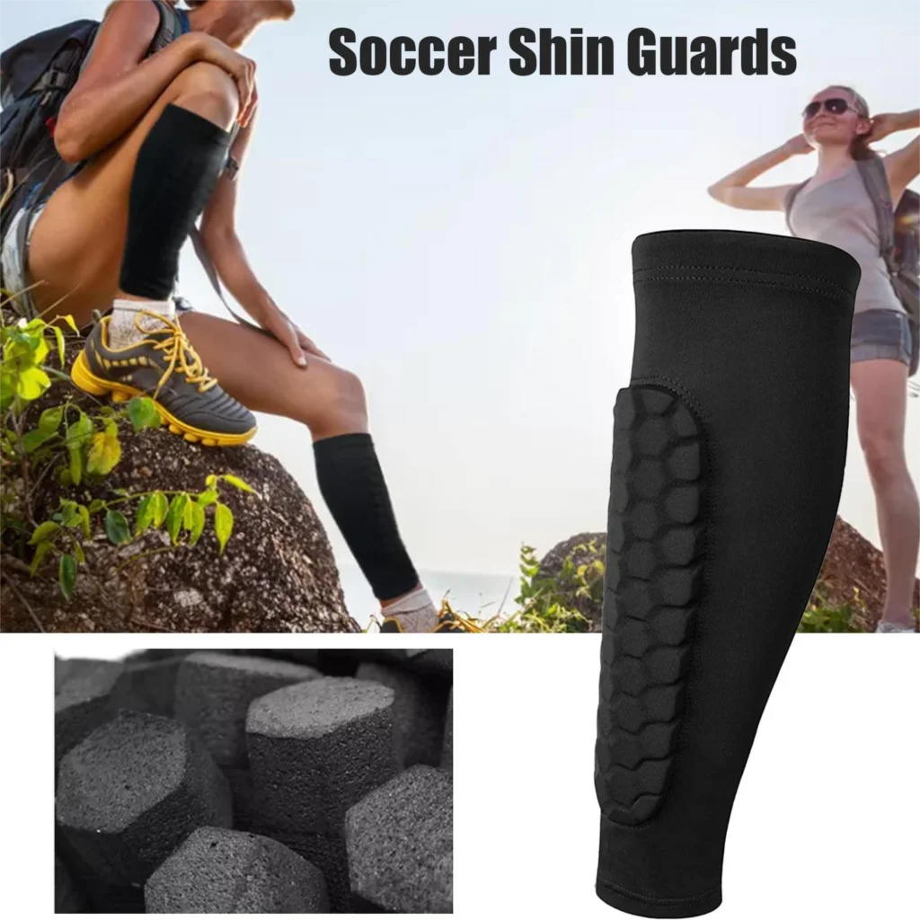 Honeycomb Soccer Shin Guards Football Shields Sports Legging Shinguards Leg Sleeves Protective Gear Shank Protector 1pc