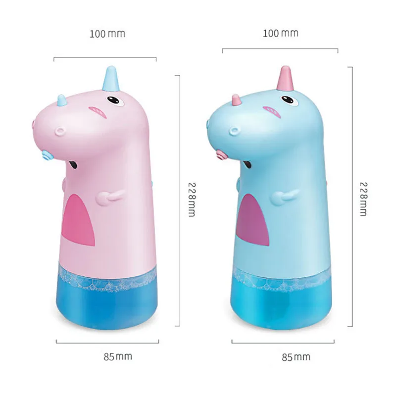 Unicorn Automatic Rechargeable Battery Soap Dispenser Foam Cute Cartoon Touchless Hand Sanitizer Bottle ABS Kid Bathroom 250ml soap dispenser hand sanitizer dispenser refillable bottle soap dispenser bottle foaming soap dispenser refillable plastic bottles foam pump bottle