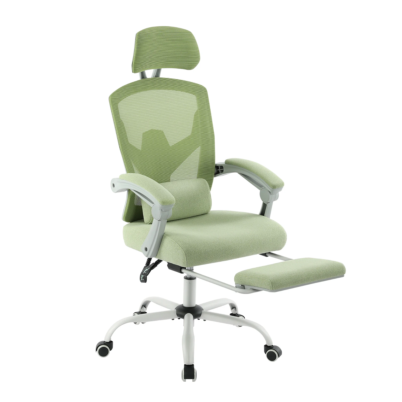 JHK ergonomique inclinable à dossier haut maille salon chaise de jeu à bascule bureau d'ordinateur pivotant roulant soutien lombaire oreiller