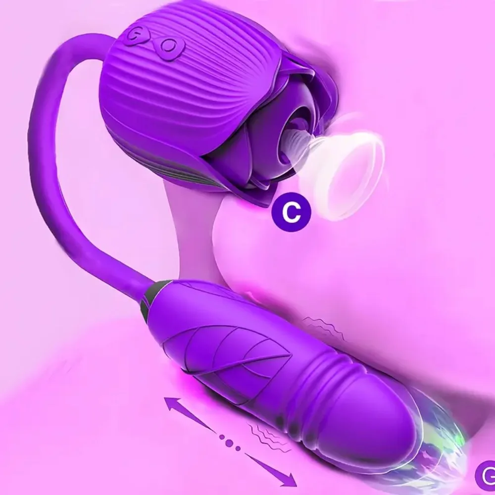Rose Saugen Lecken Vibrator für Frauen Dildo Clit Sucker Nippel Klitoris Stimulation Vibratoren Weibliche Sex Spielzeug für Erwachsene 18 + 1