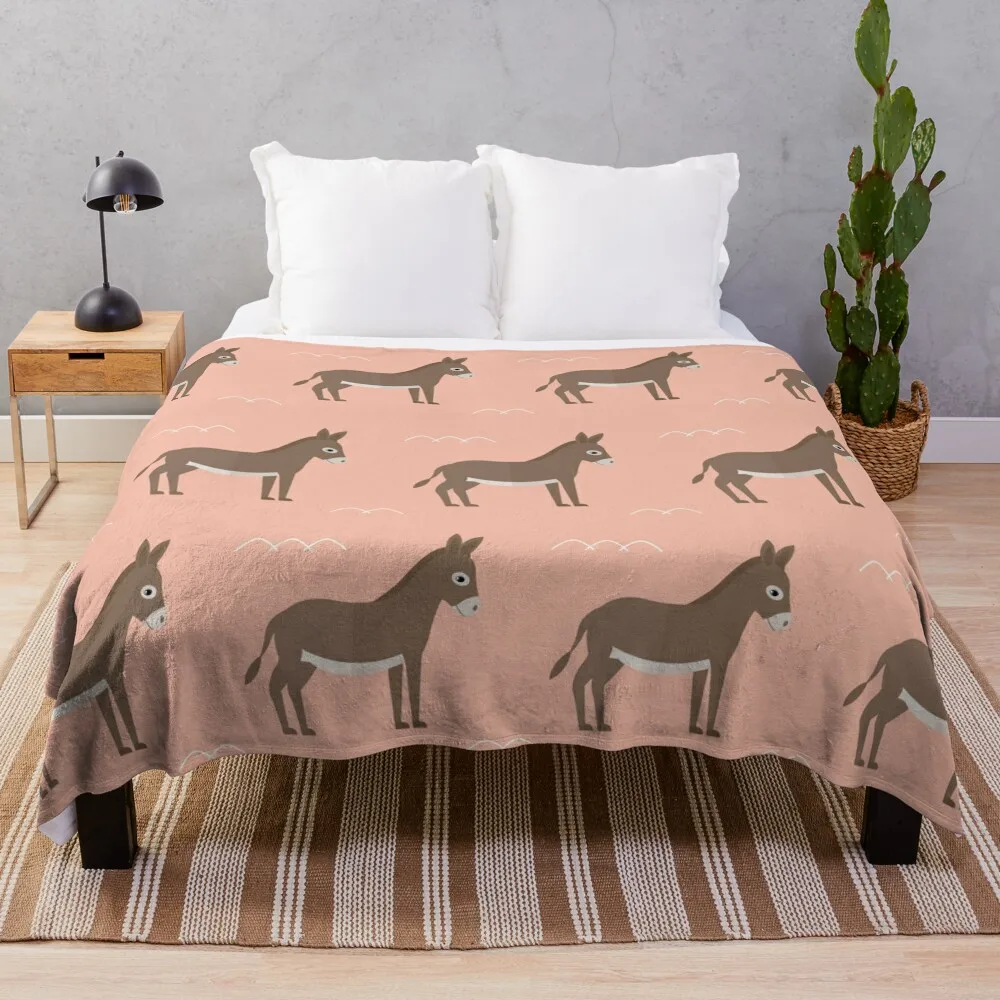 

Donkeys all around Throw Blanket bed plaid Fashion Sofa Blankets