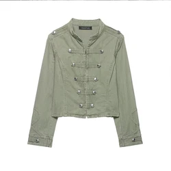 Women's Autumn Fashion Slim Elegant Jackets - Street Chic Holiday Party Blouse Coats - XS (Army green)