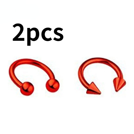 Style Stainless Steel C-bar Horseshoe Ring Vacuum Plating Nose Ring, Fake Piercing Nose Rings And Studs Jewelry