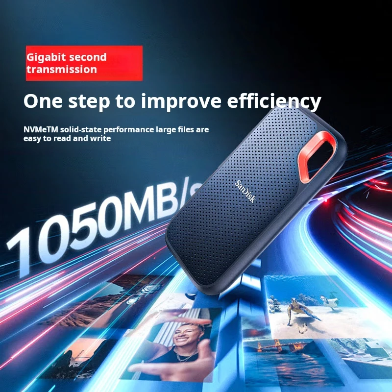 샌디스크 4TB 타입-C USB 3.2 NVMe 휴대용 SSD (PSSD), E61 프리미엄 에디션, 1050MB/s, 휴대용 SSD