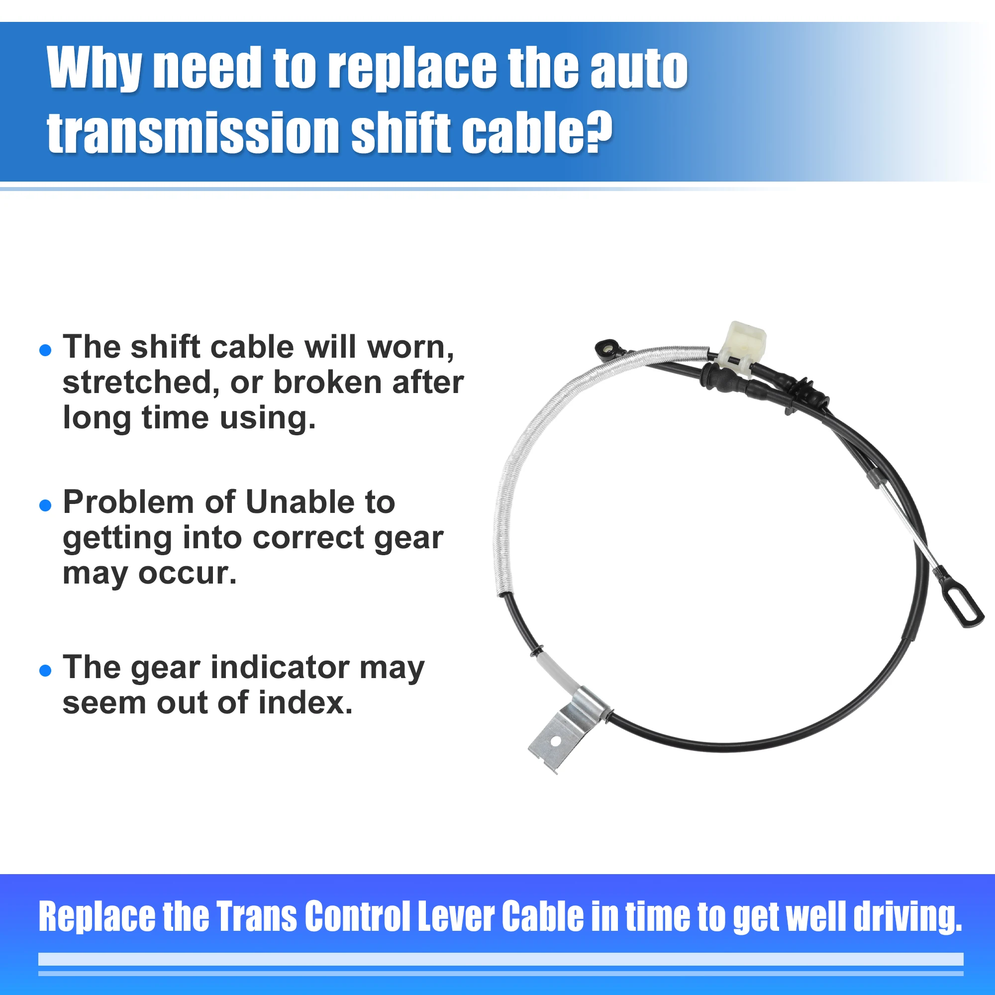 Car Automatic Transmission Gear Shift Cable X Autohaux For Ford Mustang 1999 2000 2001 2002 2003 2004