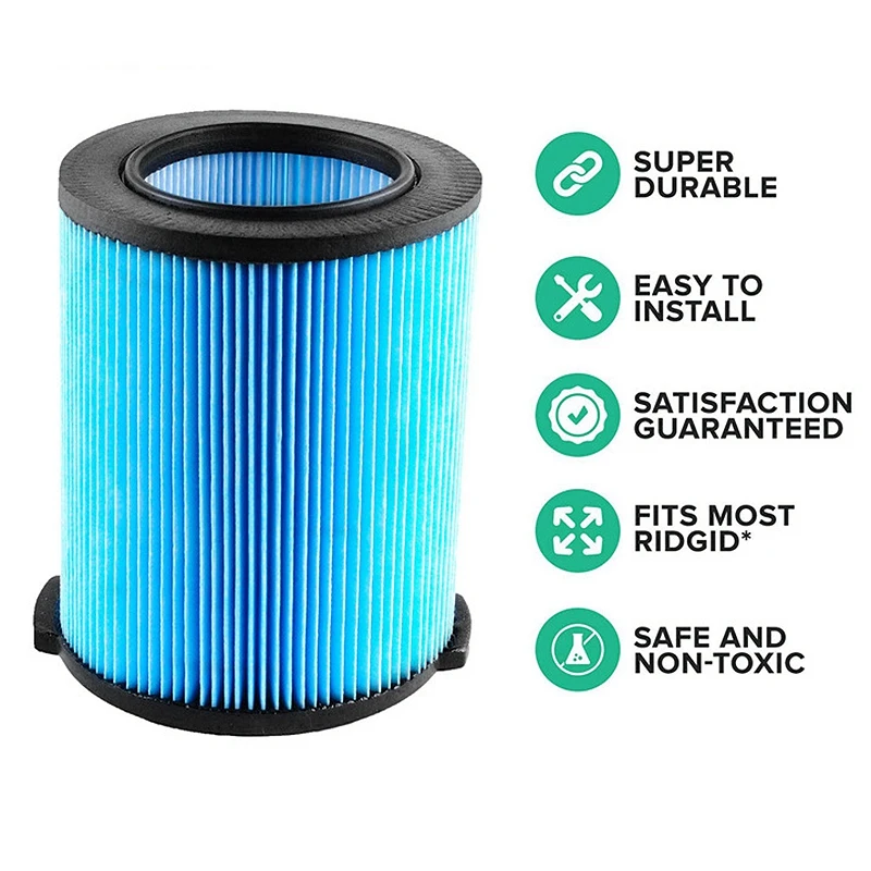 Replacement Filter for VF5000 5-20 Gallon Vacuums Pleated Paper Rigid Vacuum Filter