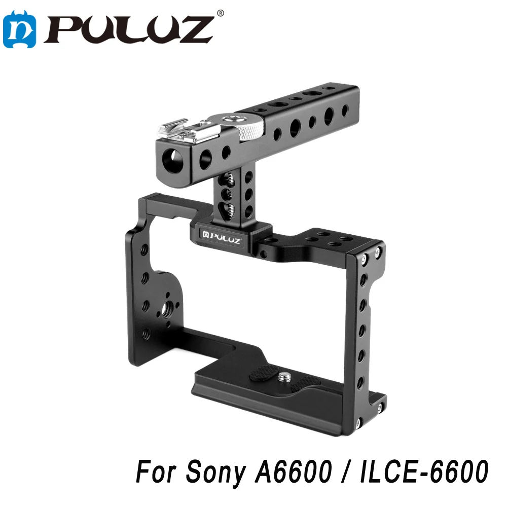 Puluz Per Sony A6600 Gabbia Per Videocamera Per Fotocamera Sony Ilce-6600 Stabilizzatore Per Gabbia Per Conigli Con Impugnatura