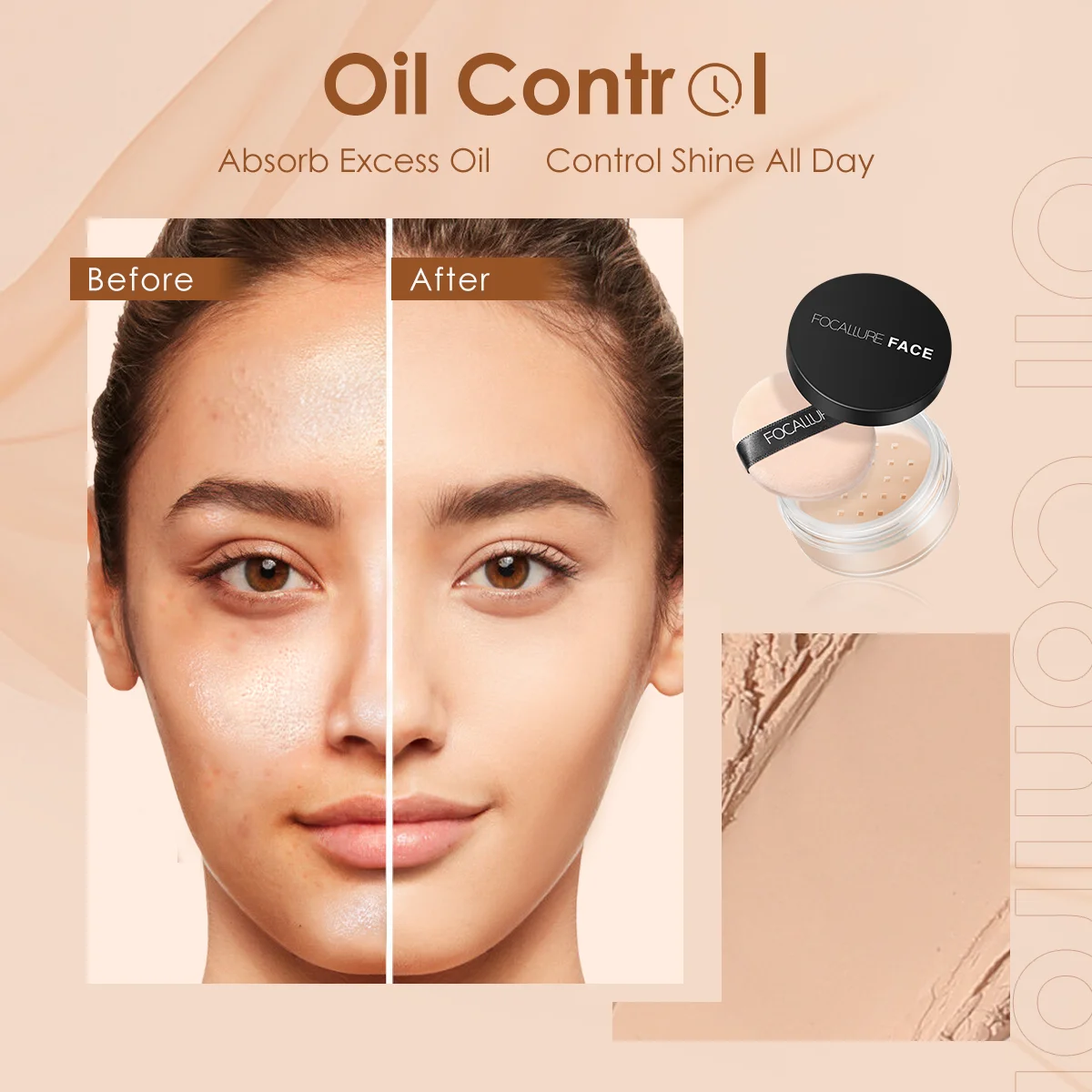 FOCALLURE 9 Colors Loose Powder Face Setting Powder Makeup Cosmetics