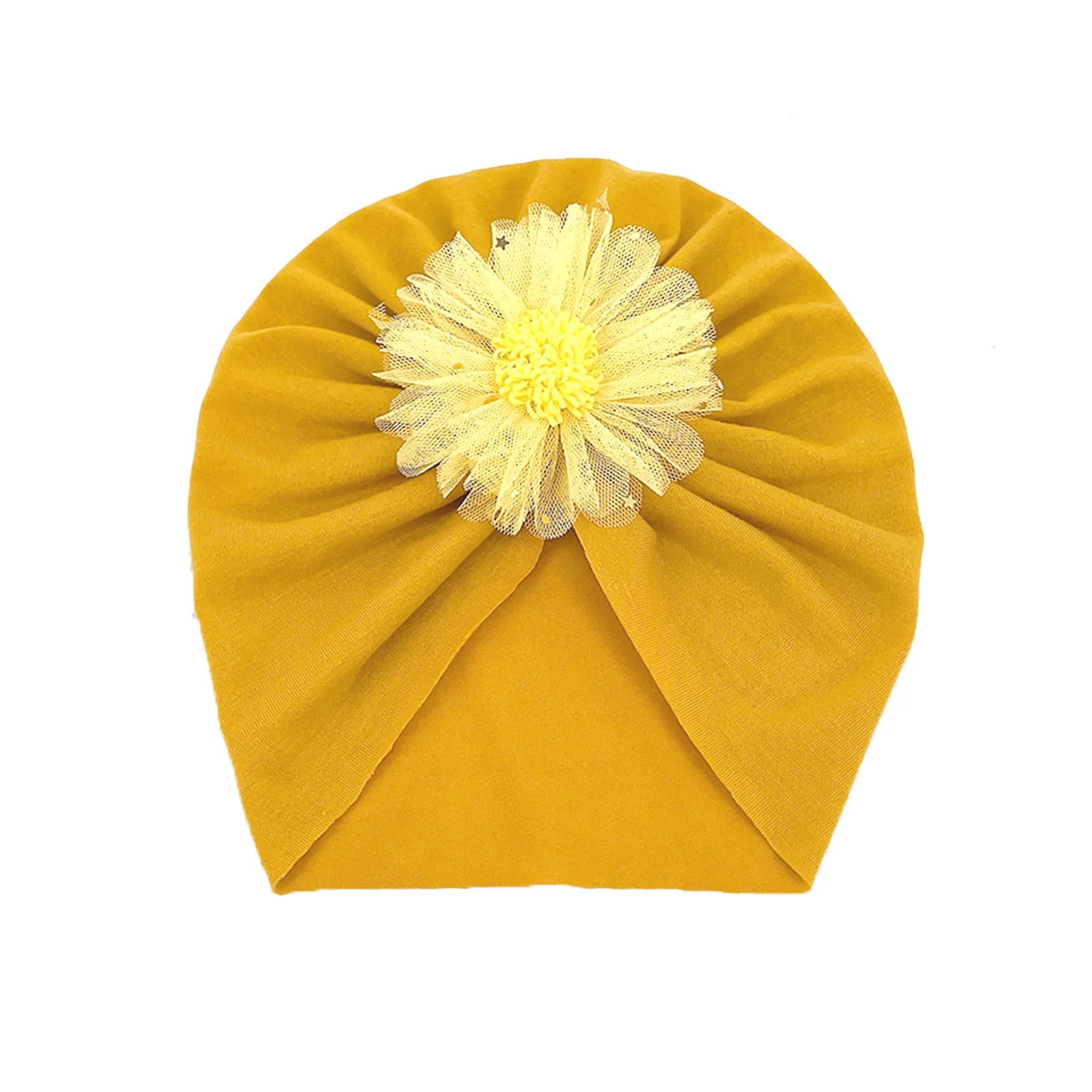 Baby Girl Hat Toddler Infant Kids Boys Girls Stretch Soild Flower Breathable Hat Caps Headwear Summer Hats for Baby Boys