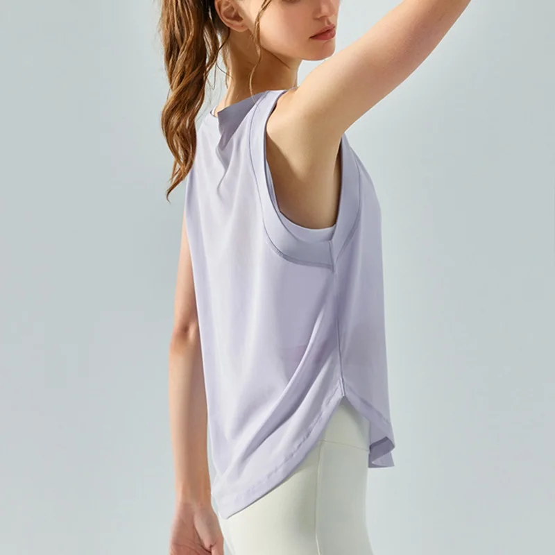 Sports T Shirt Sports Shirt Yoga Top Yoga Shirt Cloud Hide Quick Dry Sports Shirts for Women XL Crop Top Breathable Plus Size Yoga T-Shirt Gym Workout Cover-up Sleeveless Vest