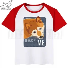 Shiba Inu – T shirt manches courtes pour filles, col rond, blanc, décontracté, pour enfants, nouvelle collection, été