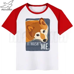 Shiba Inu – T shirt manches courtes pour filles, col rond, blanc, décontracté, pour enfants, nouvelle collection, été 