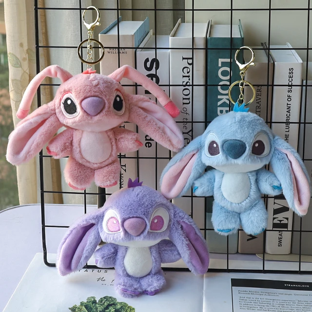 LLavero de peluche de Lilo & Stitch para niño y niña, juguete de