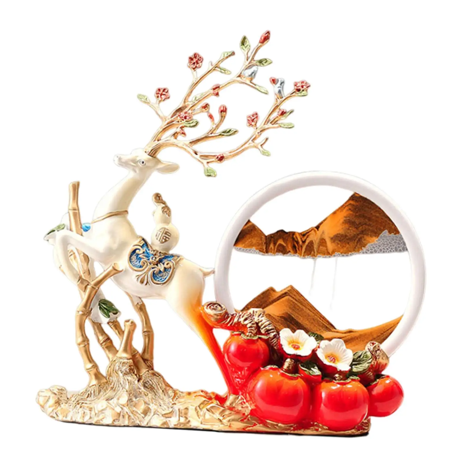 Deer Sculpture Artistic Practical Resin Quicksand Decor for Bar Bedroom Desk Deer Sculpture Artistic Practical Resin Quicksand Decor for Bar Bedroom Desk