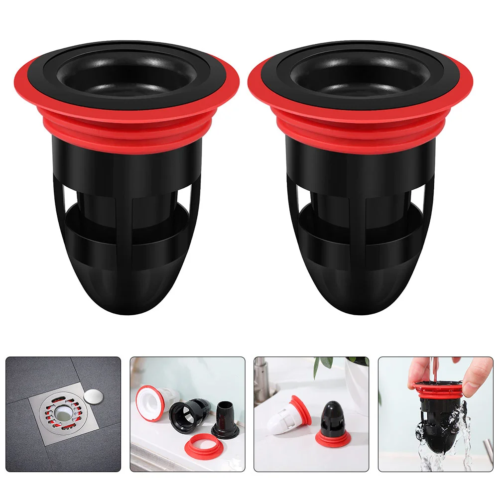 

2 Pcs Floor Drain Core Convenient Filters Odor-resistant Toilet Plug Wear-resistant Bath Shower Household