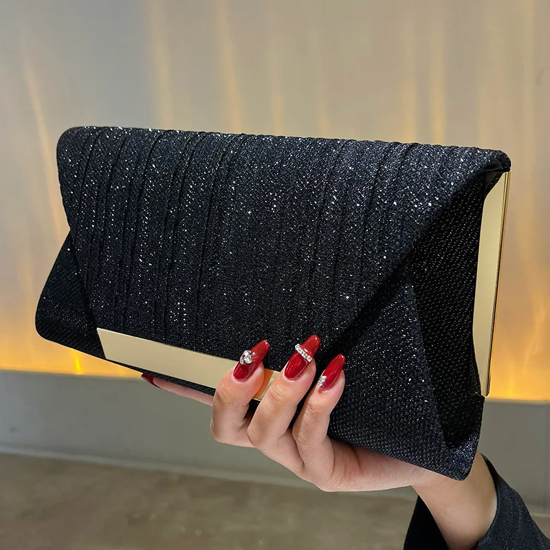 Luxury Women's Clutch Purse with Detachable Strap High-Quality Leather Small Crossbody Bag for Dinner Date and Evening Party