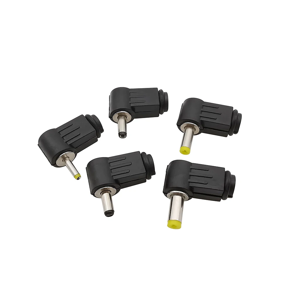DC Power Male Plug Welding Connector 90 Degree Right Angle 1/2/5Pcs 2.5x0.7 3.5x1.1 3.5x1.35 4.0x1.7 4.8x1.7 5.5x2.1 5.5x2.5 mm