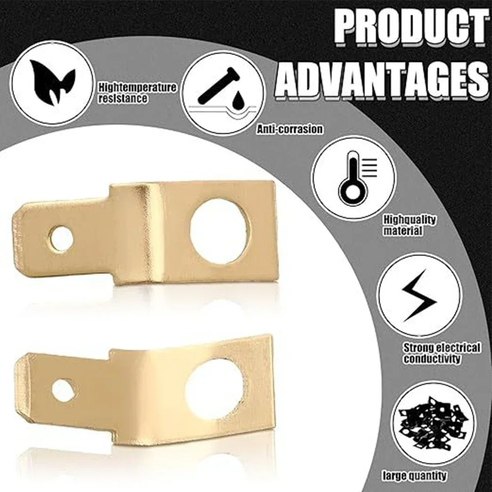 100 Pcs Quick Disconnect Connectors Non Insulated Solderless Disconnect Adapters Easy Connection Accessories