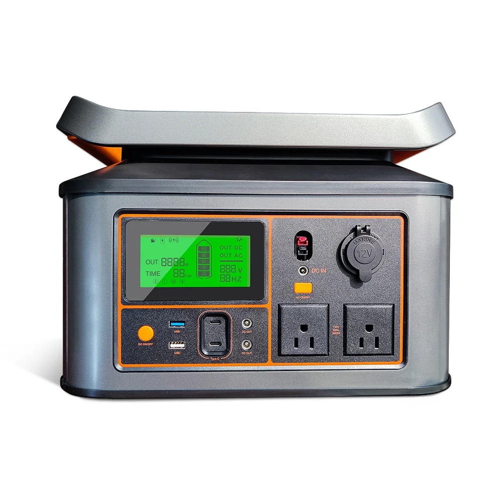

YYHC Outdoor 1000w Power Station Solar Portable Electrical Supplies Li ion Battery Pack Storage Energy With Led Light