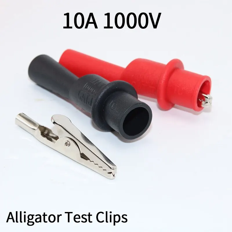 Alligator Clips 5/1 Pairs Alligator Crocodile Test Clips Clamps for Multimeter Test Lead Electrical Clamp Testing Probe Meter